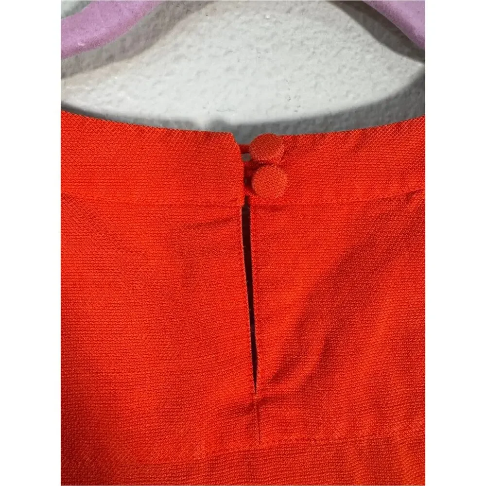 J Crew Orange Cap Sleeve Blouse Womens 0P Casual Spring Preppy Shirt Top